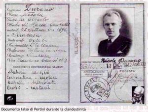 Documento falso di Pertini